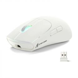  Attack Shark X5, White, Bluetooth / USB 2.4GHz / Type-C,  ( PixArt PAW3212), 800 - 4000 dpi, 10G, RGB , 5 ,  280 mAh, 49 