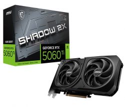 ³ GeForce RTX 5060 Ti, MSI, SHADOW 2X PLUS, 16Gb GDDR7, 128-bit, HDMI/3xDP, 2587/28000 MHz, 8-pin (G506T-16S2P)