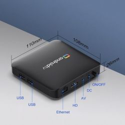 ТВ-приставка H96 Max, Black, Amlogic S905L3 (4 ядра), 2Gb, 16Gb, WiFi 5 / Bluetooth, RJ45, 2xUSB 2.0, microSD, Android 14, пульт ДК - Картинка 3