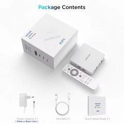 ТВ-приставка Kickpi KP1, White, Amlogic S905Y4 (4 ядра), 2Gb, 32Gb, WiFi 5 / Bluetooth, RJ45, 2xUSB 2.0, microSD, S/PDIF, Android 11, пульт ДК - Картинка 5