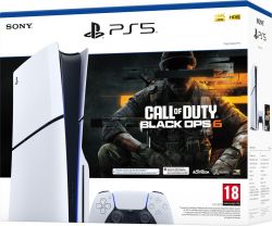   Sony PlayStation 5 Slim, White,  Blu-ray  +  Call of Duty: Black Ops 6 ( ) -  2