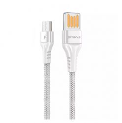  USB 2.0 AM - microUSB (5P), 1 , White, Proove "Double Way Weft", 2.4A (CCDW20001302)