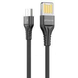  USB 2.0 AM - microUSB (5P), 1 , Black, Proove "Double Way", 2.4A
