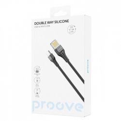 ������ USB 2.0 AM - microUSB (5P), 1 �, Black, Proove "Double Way", 2.4A - �������� 2