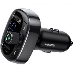 FM-��������� Baseus FM Launcher S-09, 2xUSB, Bluetooth, Black