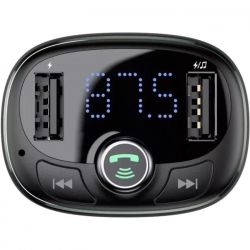 FM-��������� Baseus FM Launcher S-09, 2xUSB, Bluetooth, Black - �������� 3