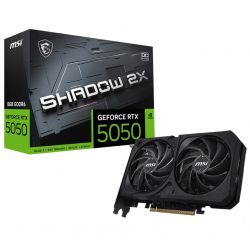 ³�������� GeForce RTX 5050, MSI, SHADOW 2X OC, 8Gb GDDR6, 128-bit, HDMI/3xDP, 2617/20000 MHz, 8-pin (G5050-8S2C)