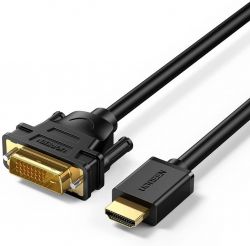 ������ HDMI (M) - DVI-D (M, 24-pin), 2 �, Black, Ugreen HD106 (10135)