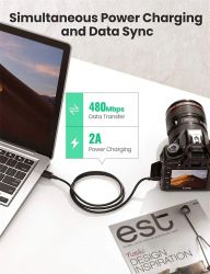 Кабель USB 2.0 AM - miniUSB (5P), 2 м, Black, Ugreen US132, 2A (30472) - Картинка 7
