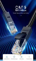����-���� 15 �, U/UTP, Black, Ugreen NW102, �����, RJ45, Cat.6, 1000 Mbps, 250 MHz (50180) - �������� 4