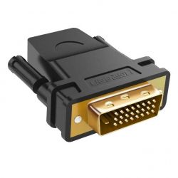 ���������� HDMI (F) - DVI-D (M), Ugreen, Black, 24-pin (20124)