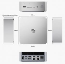 Неттоп Beelink GTi13 Ultra, Silver, Core i9-13900HK (14x2.6-5.4 GHz), 32Gb DDR5 5200 MHz SO-DIMM (2/2), 1Tb SSD NVMe Gen4, Iris Xe Graphics, WiFi 6, Bluetooth 5.2, 2x2.5GLan, 2xType-C / 5xUSB 3.2, HDMI/DP, Windows 11 Pro (BLGTI1313900HK321TBSL) - Картинка 8