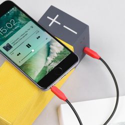 Кабель AUX звуковий, 3.5 мм (M) - 3.5 мм (M), 1 м, Black, Hoco UPA11 - Картинка 5