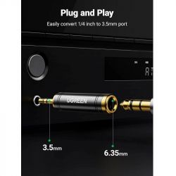  , 6.35  (F) - 3.5  (M), Black, Ugreen AV168 (60711) -  4