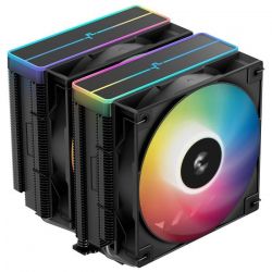 ����� ��� ���������� Deepcool AG620 ARGB V2, Black, ��������/����, 2x120 �� ARGB, ��� Intel 1851/1700/1200/115x, AMD AM5/AM4, ������ 161 �� (R-AG620-BKAMMN-GJD)