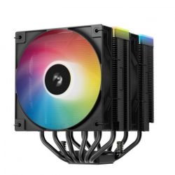 ����� ��� ���������� Deepcool AG620 ARGB V2, Black, ��������/����, 2x120 �� ARGB, ��� Intel 1851/1700/1200/115x, AMD AM5/AM4, ������ 161 �� (R-AG620-BKAMMN-GJD) - �������� 3