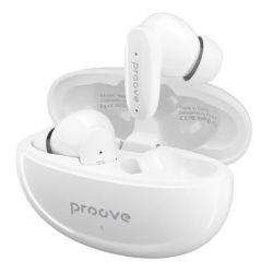 Наушники беспроводные Proove MoshPit, White, Bluetooth 5.3 (TWS), микрофон, динамики 13 мм, аккумулятор 2x35 mAh / 250 mAh (кейс), Type-C (TWMP00010002) - Картинка 2