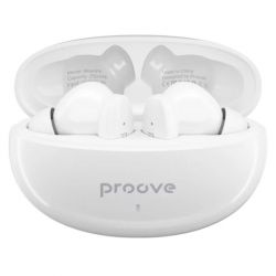 Наушники беспроводные Proove MoshPit, White, Bluetooth 5.3 (TWS), микрофон, динамики 13 мм, аккумулятор 2x35 mAh / 250 mAh (кейс), Type-C (TWMP00010002) - Картинка 3