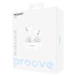 Наушники беспроводные Proove MoshPit, White, Bluetooth 5.3 (TWS), микрофон, динамики 13 мм, аккумулятор 2x35 mAh / 250 mAh (кейс), Type-C (TWMP00010002) - Картинка 6