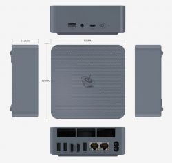 Неттоп Beelink EQR5, Grey, Ryzen 5 Pro 5650U (6x2.3-4.2 GHz), 8Gb DDR4 3200 MHz SO-DIMM, 500Gb SSD NVMe, 1xM.2 2280, Radeon RX Vega 7, WiFi 6, Bluetooth 5.2, 2xGLan, Type-C / 3xUSB 3.2 / 1xUSB 2.0, 2xHDMI, Windows 11 Pro - Картинка 2