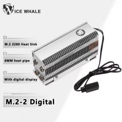 ������� ��� M.2 ICE Whale M.2 LED, Silver, ��� ������� 2280, �������� LED ����� (3-pin), �������/���