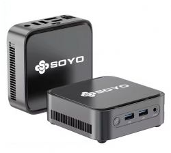  Soyo M4 Plus 2, Black, N150 (4x0.1-3.6 GHz), 16Gb DDR4, 512Gb SSD NVMe, Graphics, WiFi 5, Bluetooth 5.2, GLan, 2xUSB 3.2 / 2xUSB 2.0, HDMI/DP, Windows 11 Pro