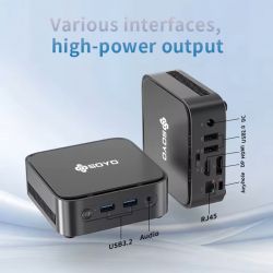 Неттоп Soyo M4 Plus 2, Black, N150 (4x0.1-3.6 GHz), 16Gb DDR4, 512Gb SSD NVMe, Graphics, WiFi 5, Bluetooth 5.2, GLan, 2xUSB 3.2 / 2xUSB 2.0, HDMI/DP, Windows 11 Pro - Картинка 4