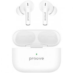 �������� ������������ Proove Mainstream Pro, White, Bluetooth 5.3 (TWS), ��������, �������� 13 ��, ����������� 2x30 mAh / 300 mAh (����), Type-C (TWMSP0010002)