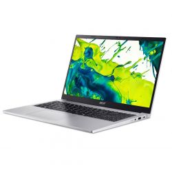 Ноутбук 15" Acer Aspire Lite AL15-33P-38GK, Pure Silver, 15.6" (1920x1080, IPS, 60Hz), Intel Core 3 N355 (8x1.9-3.9 GHz), 16Gb DDR5, 512Gb NVMe, Intel UHD, WiFi 6, BT 5.1, Web, 1xType-C/1xUSB 3.2/1xUSB2.0, HDMI, 53 Wh, DOS (NX.DDPEX.001) - Картинка 3