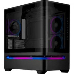 ������ Asus Prime AP202 ARGB Tempered Glass Black, ��� ��, Mini Tower, ��� Micro-ATX / Mini-ITX, 2xUSB 3.2 / 1xType-C, ����. ����� - 175 �� / ����. ���������� - 420 ��, 3x120 mm ARGB, ������� ������ �� ����������� ������ - �������� 2