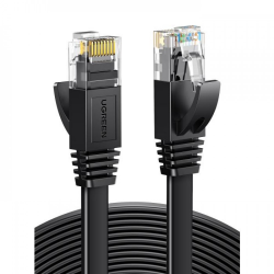 Патч-корд 1 м, U/UTP, Black, Ugreen NW102, литий, RJ45, Cat.6, Cu, PVC, плоский (50173) - Картинка 5