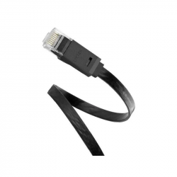 Патч-корд 1 м, U/UTP, Black, Ugreen NW102, литий, RJ45, Cat.6, Cu, PVC, плоский (50173) - Картинка 3