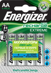  AA, 2300 mAh, Energizer Recharge Extreme, 4 , 1.2V, Blister (ENR EXTREME RECH 2300)