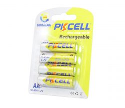  AA, 600 mAh, PKCELL, 4 , 1.2V, Rechargeable, Blister (545558) -  1