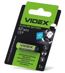 Батарейка A27 (MN27), щелочная, Videx Excellent!, 1 шт, 12V, Blister (А27 1pcs BLISTER CARD)