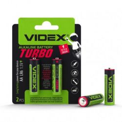 ��������� AA (LR6), ��������, Videx Excellent Turbo!, 2 ��, 1.5V, Blister Card (LR6/AA 2pcs BLISTER CARD)
