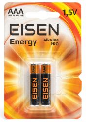 Батарейка AAA (LR03), щелочная, Eisen Energy Alkaline PRO, 2 шт, 1.5V, Blister
