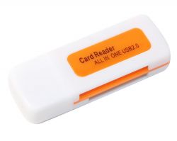 Card Reader внешний Merlion CRD-5BL, M2/microSD/SDHC, Orange