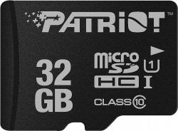 Карта памяти microSDHC, 32Gb, Class10 UHS-I, Patriot LX Series, без адаптера (PSF32GMDC10)