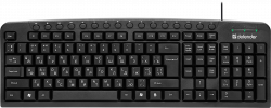 Клавиатура Defender Focus HB-470 (UKR), Black, USB, горячие клавиши для быстрого доступа, 1.5 м (45471)