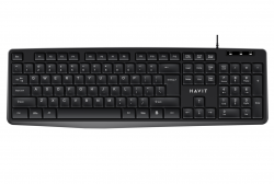 Клавиатура Havit HV-KB2006, Black, USB, кабель 1.3м (6939119048501)