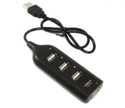 Концентратор USB 2.0, 4 ports, Black, 480 Mbps (YT-HUB4-B)