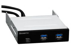  USB Chieftec MUB-3003C  3,5", 1xUSB Type-C 3.1 Gen 2, 2xUSB Type-A 3.1 Gen 1