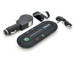 Контроллер USB - Bluetooth гарнитура для автомобиля LV-B08 Bluetooth 4.1, АЗУ, кабель micro-USB, держатель