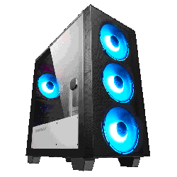������ GameMax Aero Mini Black, ��� ��, Miditower, ATX/MicroATX/Mini-ITX, 1�USB 3.0, 1�USB 2.0, 4x120 �� LED, 350x193x390 ��, 0.5��, 3.6�� (Aero Mini) - �������� 2