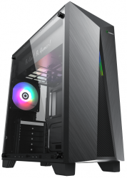  GameMax Nova N6 Black,  , Midi Tower, ATX / Micro ATX / Mini ITX, 1USB 3.0, 1USB 2.0, 1x120  LED, 430x200x437 , 0.5 , 4.0 