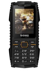   Sigma mobile X-treme AZ68, Black/Orange, 2 Mini-SIM, 2.4" (240x320) QVGA, microSD (max 32Gb), Cam 0,3Mp, no GPS, no Wi-Fi, BT, FM, MP3, Li-Ion 1700mAh