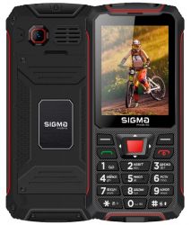   Sigma mobile X-treme PR68, Black/Red, 2 Mini-SIM , 2.8" (240x320), microSD (max 32Gb), Cam 0,3Mp, no GPS, no Wi-Fi, BT, FM, MP3, Li-Ion 4000mAh -  1
