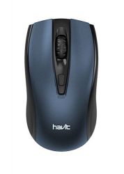   Havit HV-MS858GT, Black/Blue, USB, 2.4GHz, 600/1200/1600 dpi,  10 , 2xAAA (6939119026721)