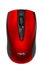   Havit HV-MS858GT, Black/Red, USB, 2.4GHz, 600/1200/1600 dpi,  10 , 2xAAA (6939119032890) -  1
